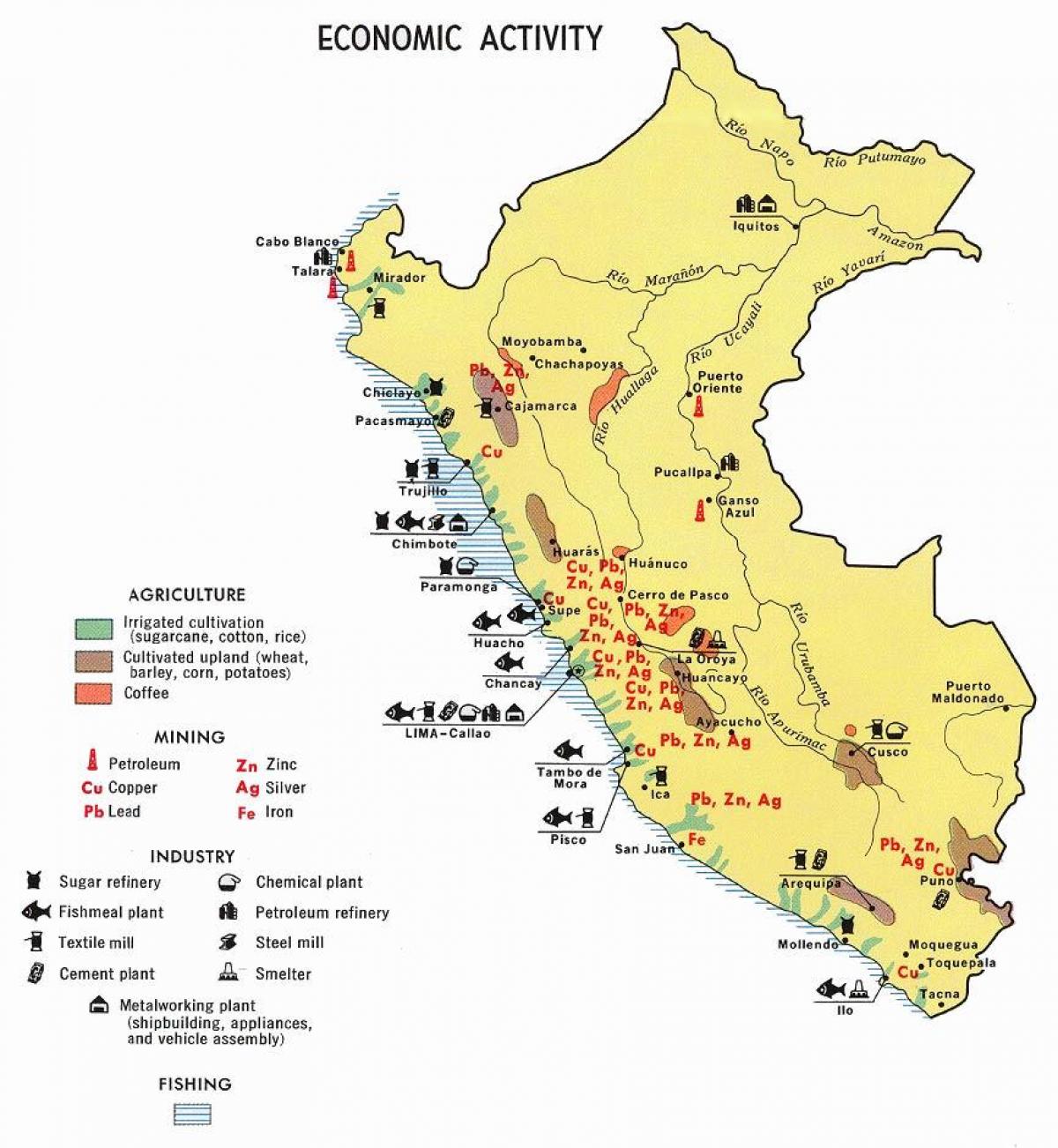 ನಕ್ಷೆ ಪೆರು ಕೃಷಿ